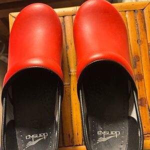 Dansko Bright Red Slip-On Shoes